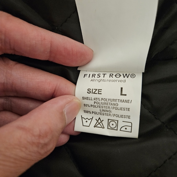 FIRST ROW Faux-Leather Biker Jacket - Picture 8 of 8